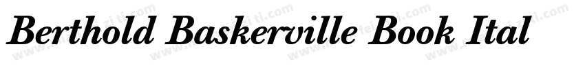Berthold Baskerville Book Italic字体转换
